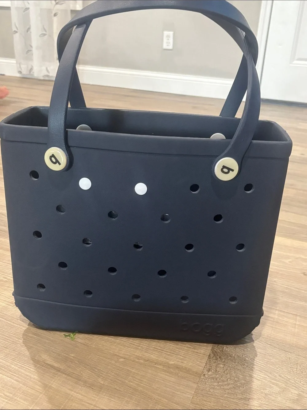 BOGG BAG Navy Perforated Tote with Double Handles